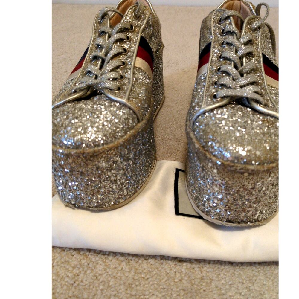 Gucci Peggy Glitter Platform Sneaker - Picture 10 of 15
